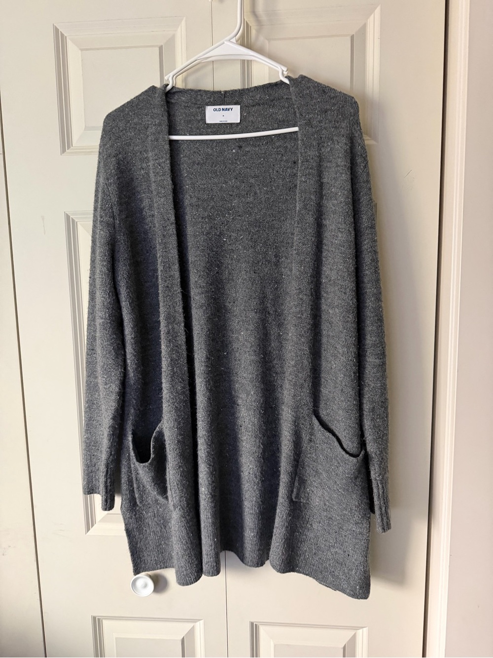 Old Navy Charcoal Open-Front Pocket Cardigan